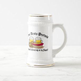 Beer Brats Pretzels German Stein
