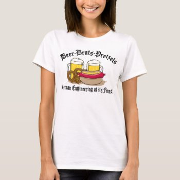 Beer Brats Pretzels German T-shirt by Oktoberfest_TShirts at Zazzle