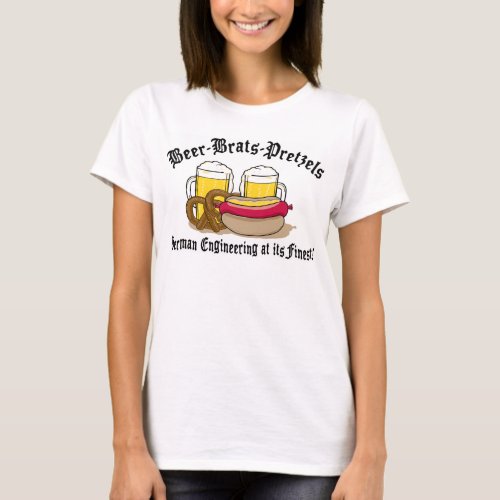 Beer Brats Pretzels German T_Shirt