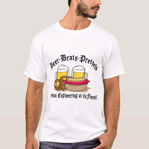 Beer Brats Pretzels German T_Shirt