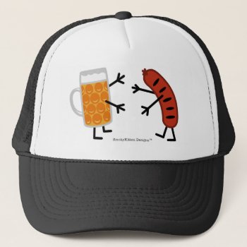 Beer & Bratwurst Trucker Hat by SmokyKitten at Zazzle