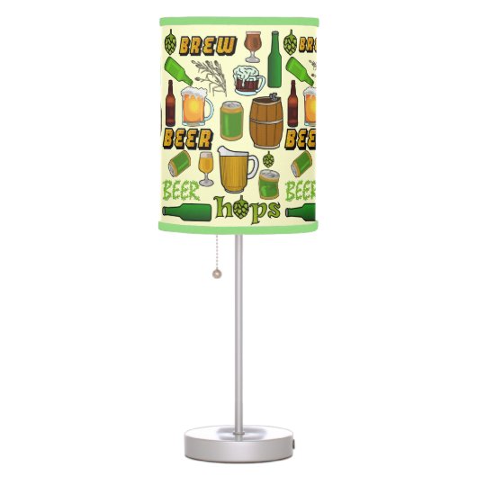Beer Brew Bar Pattern Table Lamp (Right)