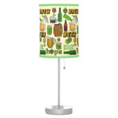 Beer Brew Bar Pattern Table Lamp (Left)