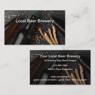 Beer Brewery Business Card Template Glossy Paper