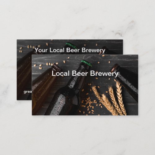 Beer Brewery Business Card Template Glossy Paper