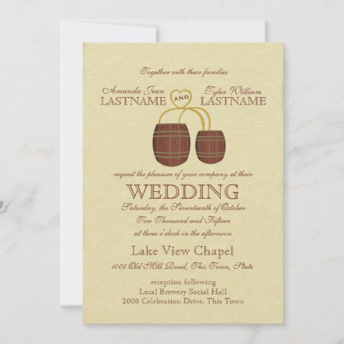 Beer Brewery Wedding Invitation