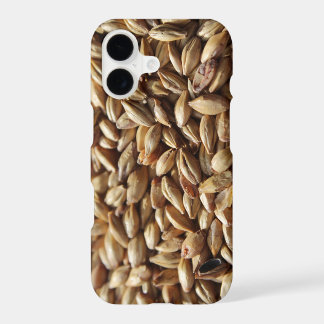 Beer brewing malted barley grains background iPhone 17 case
