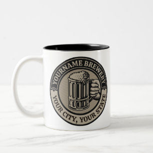 Beer Brewing Personalized NAME Brewery Big Mug
