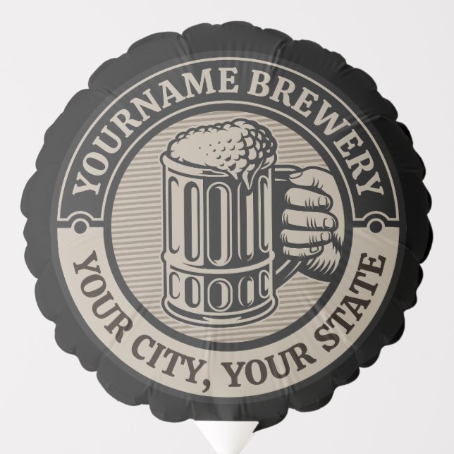 Beer Brewing Personalized NAME Brewery Big Mug  Balloon (Front)