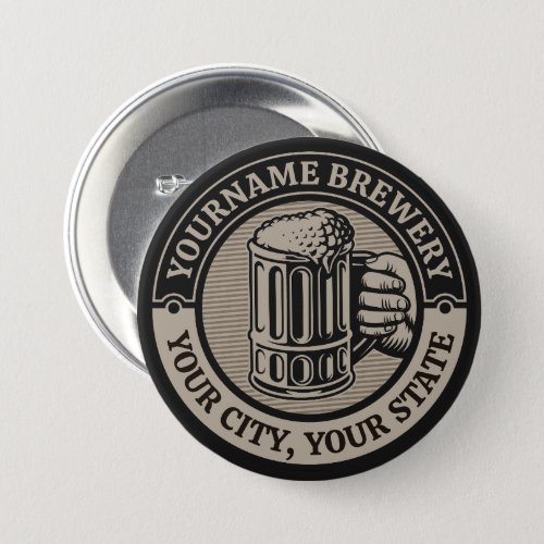 Beer Brewing Personalized NAME Brewery Big Mug  Button