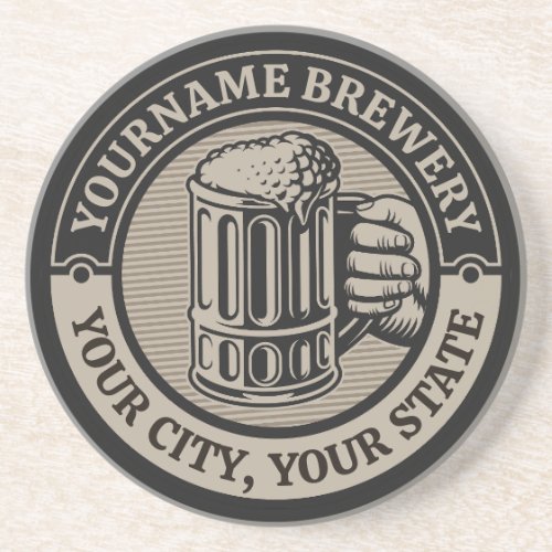 Beer Brewing Personalized NAME Brewery Big Mug  Coaster