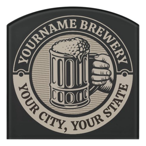 Beer Brewing Personalized NAME Brewery Big Mug  Door Sign