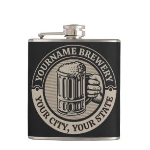 Beer Brewing Personalized NAME Brewery Big Mug Flask