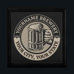 Beer Brewing Personalized NAME Brewery Big Mug  Gift Box<br><div class="desc">Personalized NAME Beer MUG Slammer Brewery Bar design,  featuring craft beer tap. Customize with your NAME or Custom Text!</div>