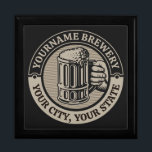 Beer Brewing Personalized NAME Brewery Big Mug  Gift Box<br><div class="desc">Personalized NAME Beer MUG Slammer Brewery Bar design,  featuring craft beer tap. Customize with your NAME or Custom Text!</div>