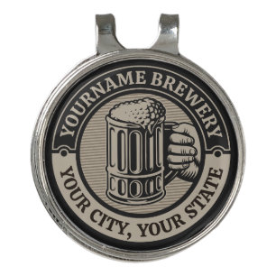 Beer Brewing Personalized NAME Brewery Big Mug Golf Hat Clip