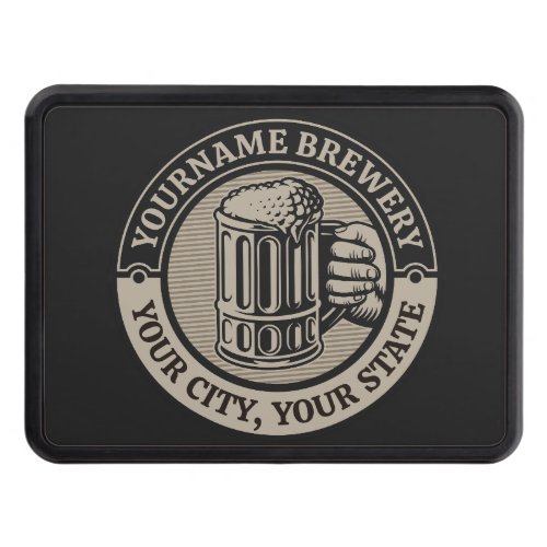 Beer Brewing Personalized NAME Brewery Big Mug Hitch Cover