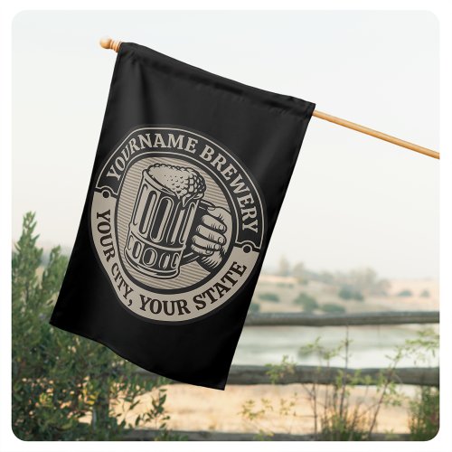 Beer Brewing Personalized NAME Brewery Big Mug  House Flag