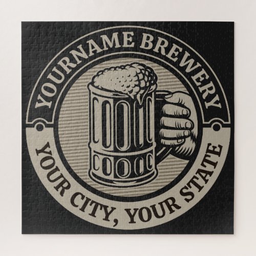 Beer Brewing Personalized NAME Brewery Big Mug  Jigsaw Puzzle