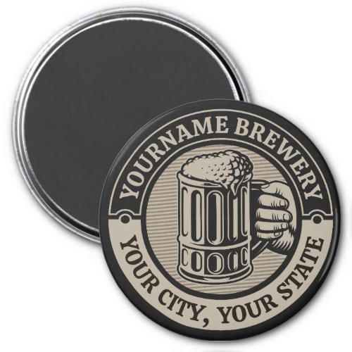 Beer Brewing Personalized NAME Brewery Big Mug Magnet