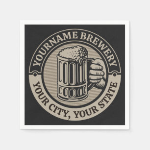 Beer Brewing Personalized NAME Brewery Big Mug Napkins