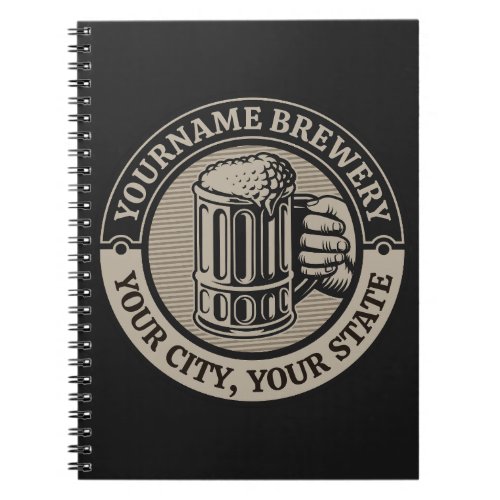 Beer Brewing Personalized NAME Brewery Big Mug Notebook