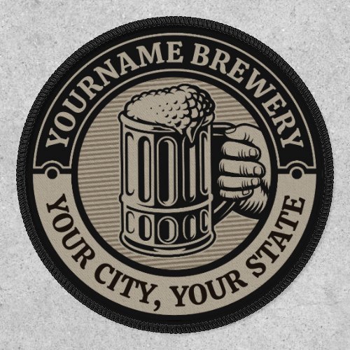 Beer Brewing Personalized NAME Brewery Big Mug  Patch