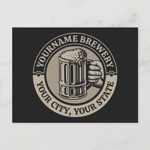 Beer Brewing Personalized NAME Brewery Big Mug  Postcard