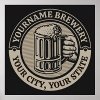 Beer Brewing Personalized NAME Brewery Big Mug