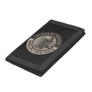 Beer Brewing Personalized NAME Brewery Big Mug Trifold Wallet