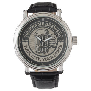 Beer Brewing Personalized NAME Brewery Big Mug Watch
