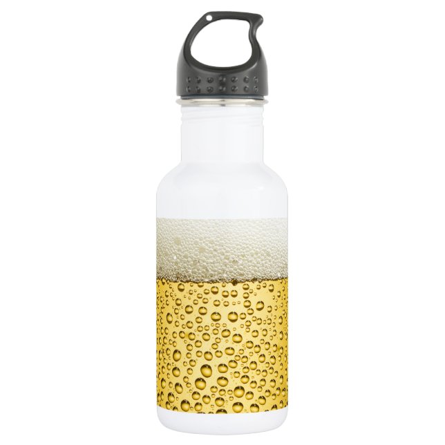 Beer Bubbles Ale Amber Drink Water Bottle (Front)