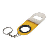 Beer Bubbles Background Pattern Keychain Bottle Opener (Front Angled)