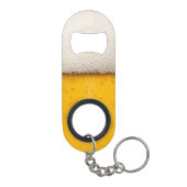 Beer Bubbles Background Pattern Keychain Bottle Opener (Back)