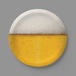Beer Bubbles Background Pattern Paper Plates