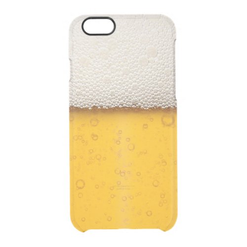 Beer Bubbles Background Pattern Clear iPhone 66S Case