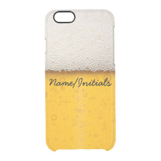 Beer Bubbles Close-Up Funny Drinking Name Clear iPhone 6/6S Case