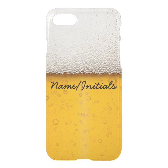 Beer Bubbles Close-Up Funny Drinking Name Uncommon iPhone Case (Back)