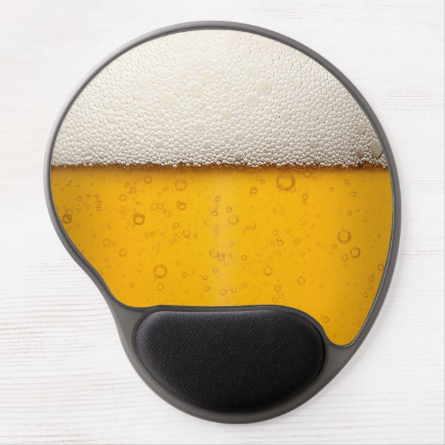 Beer Bubbles Close-Up Gel Mouse Pad (Front)