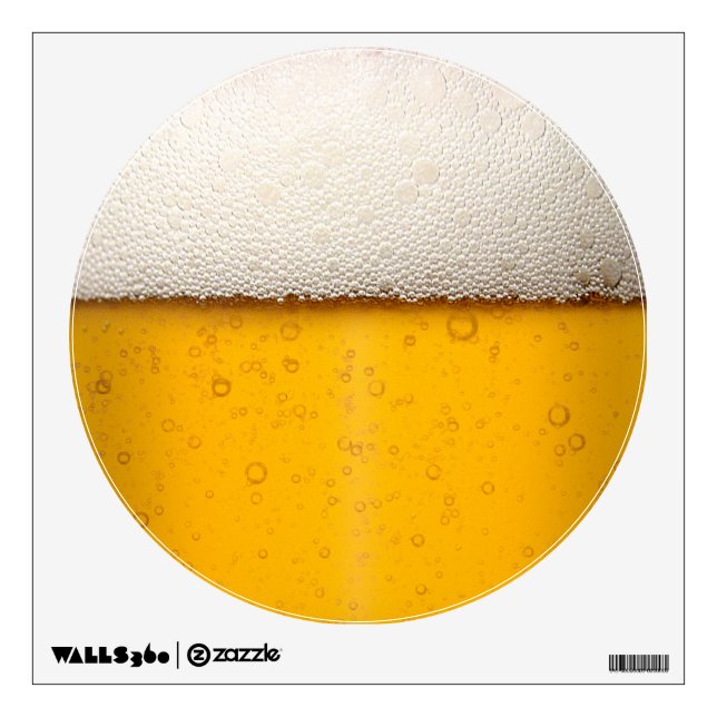 Beer Bubbles Close-Up Wall Sticker (Front)