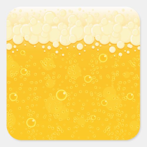 Beer Bubbles  Square Sticker