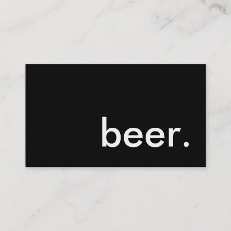 Beer. Business Card