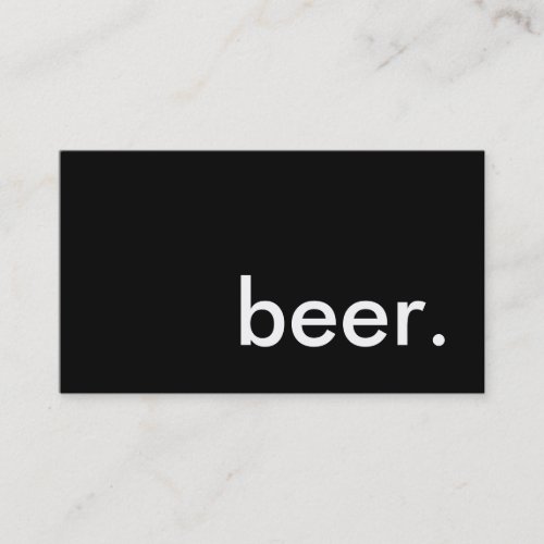 beer business card