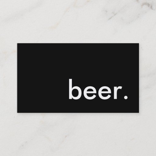 Customizable beer. business cards