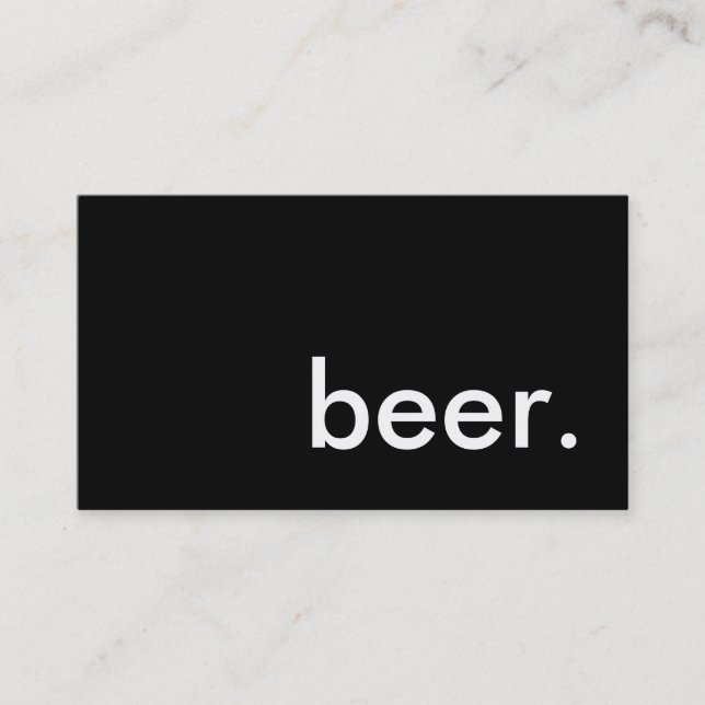 beer. business card (Front)