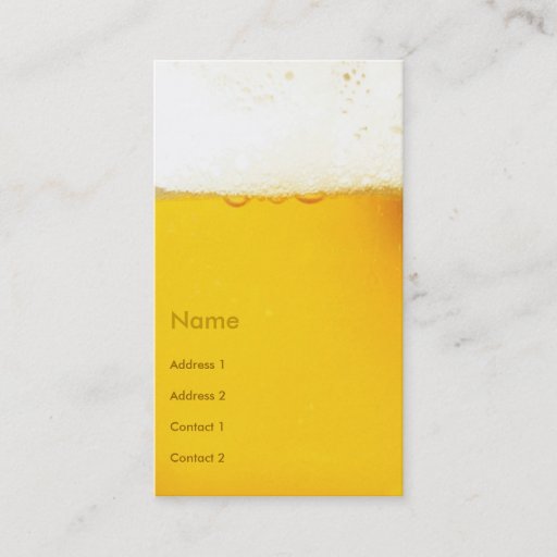 Customizable Beer Business Cards