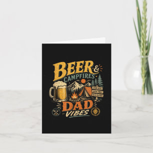 Beer camping dad retro 70s vintage father's day card