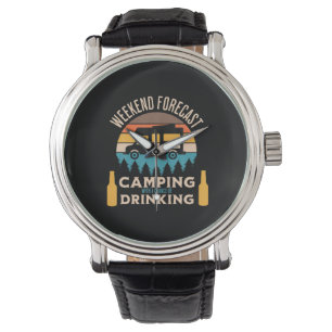 Beer Camping With Beer Birthday Watch