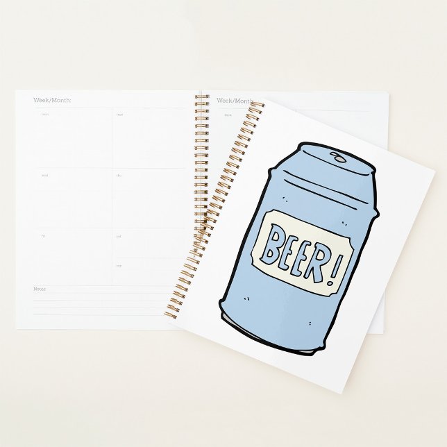 Beer Can Illustration Retro Beer Lover Design  Planner (Creator Uploaded)
