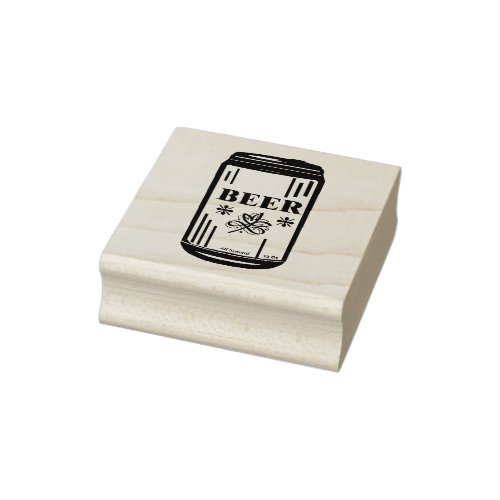 BEER CAN RUBBER STAMP